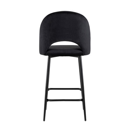 Меган велюр черный ножки металл черные