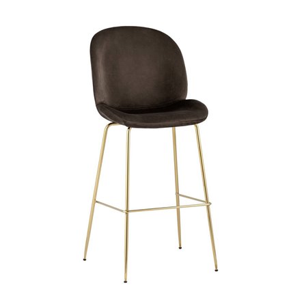 Beetle со спинкой коричневый мягкий каркас металлический