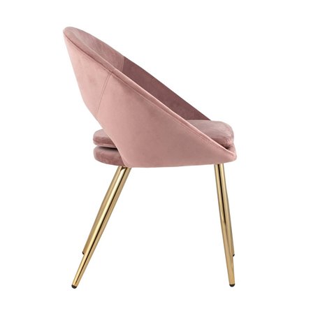 обеденный Кензи мягкая обивка рогожка цвет пыльно-розовый