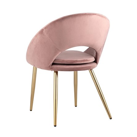 обеденный Кензи мягкая обивка рогожка цвет пыльно-розовый