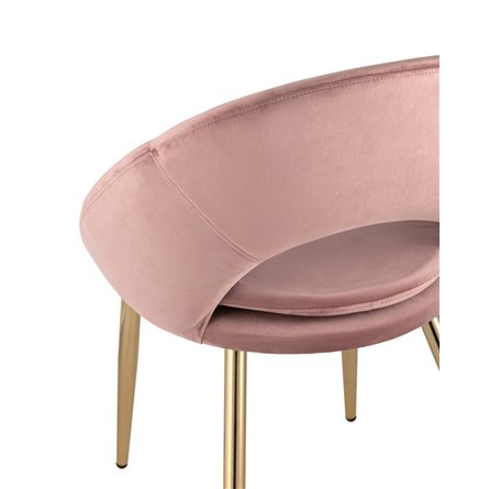 обеденный Кензи мягкая обивка рогожка цвет пыльно-розовый