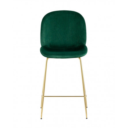 Beetle со спинкой изумрудный золотые ножки обивка велюр металлический каркас