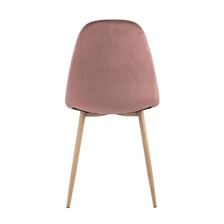 Валенсия, мягкая велюровая обивка, каркас металлический c принтом под дерево, цвет пыльно-розовы