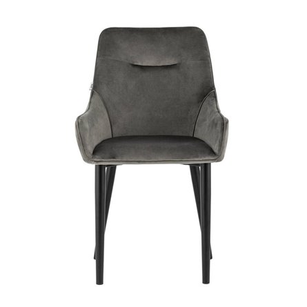 Джоан велюр тёмно-серый ножки металл черные