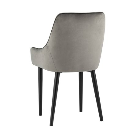 Джоан велюр тёмно-серый ножки металл черные