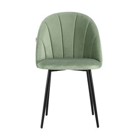 Логан велюр фисташковый ножки металл черные