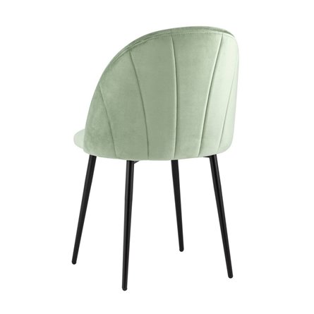 Логан велюр фисташковый ножки металл черные