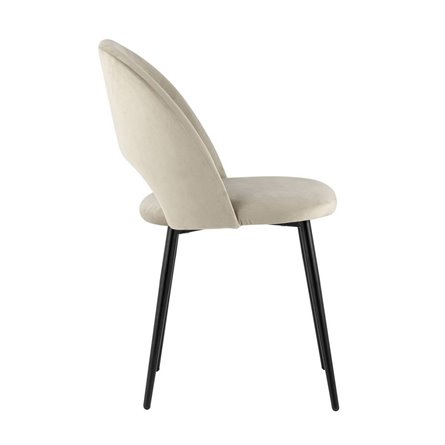 Меган велюр бежевый ножки металл черные