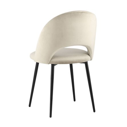 Меган велюр бежевый ножки металл черные