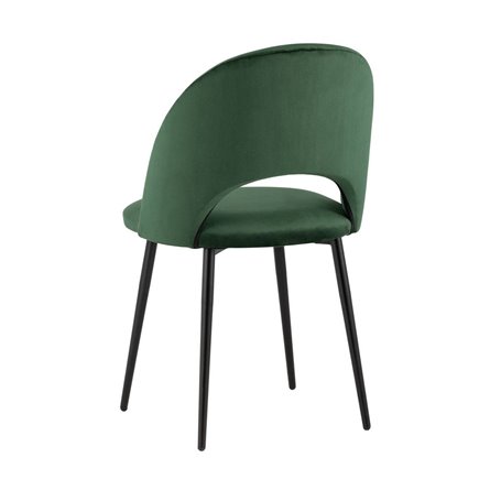 Меган велюр зелёный ножки металл черные