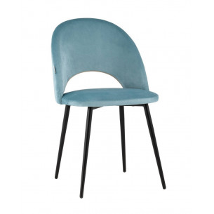 Меган велюр пыльно-голубой ножки металл черные