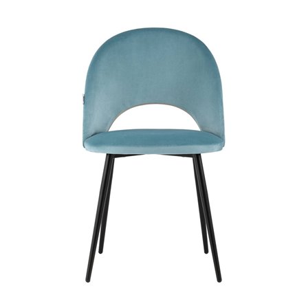 Меган велюр пыльно-голубой ножки металл черные