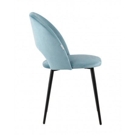 Меган велюр пыльно-голубой ножки металл черные