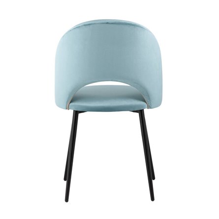 Меган велюр пыльно-голубой ножки металл черные