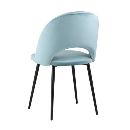 Меган велюр пыльно-голубой ножки металл черные