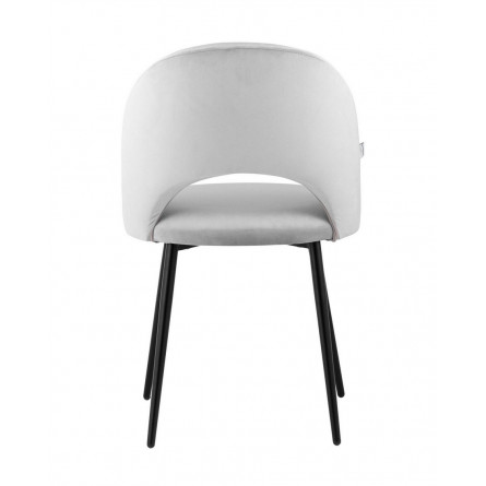 Меган велюр светло-серый ножки металл черные