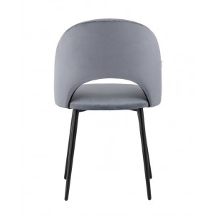 Меган велюр серый ножки металл черные