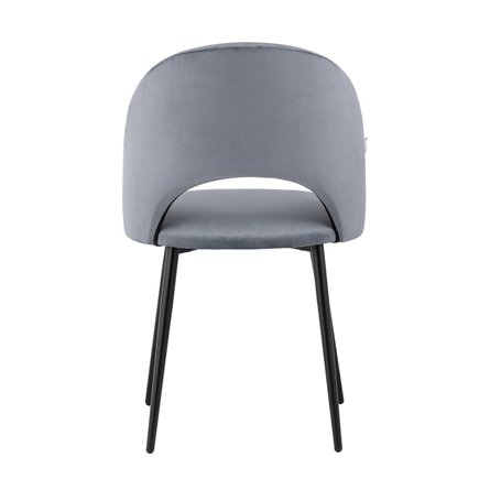 Меган велюр серый ножки металл черные