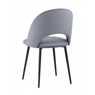 Меган велюр серый ножки металл черные