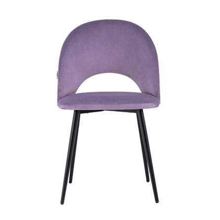 Меган велюр сиреневый ножки металл черные
