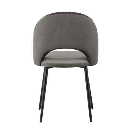 Меган велюр тёмно-серый ножки металл черные