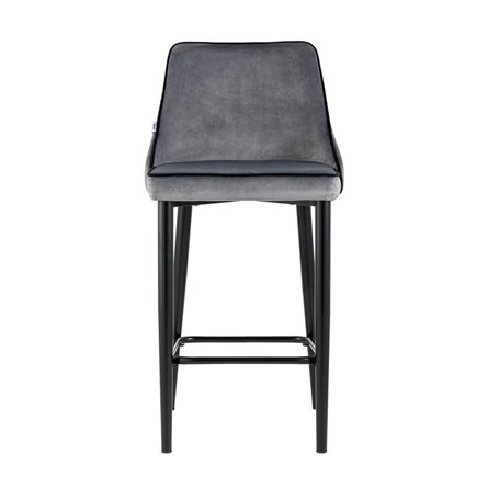 Коби велюр серый ножки металл черные