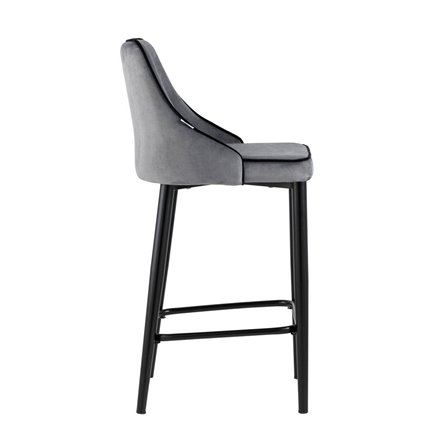 Коби велюр серый ножки металл черные