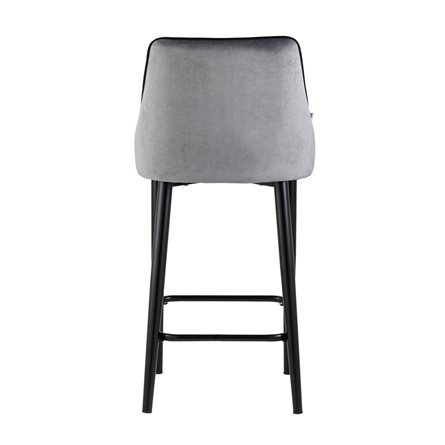 Коби велюр серый ножки металл черные