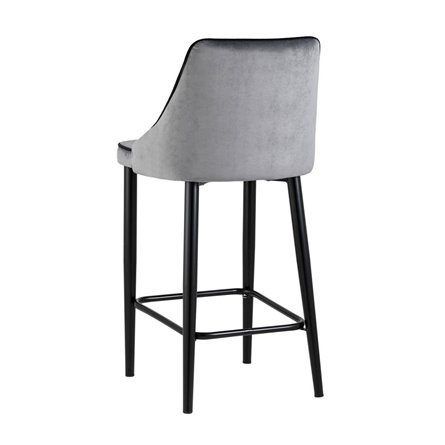 Коби велюр серый ножки металл черные