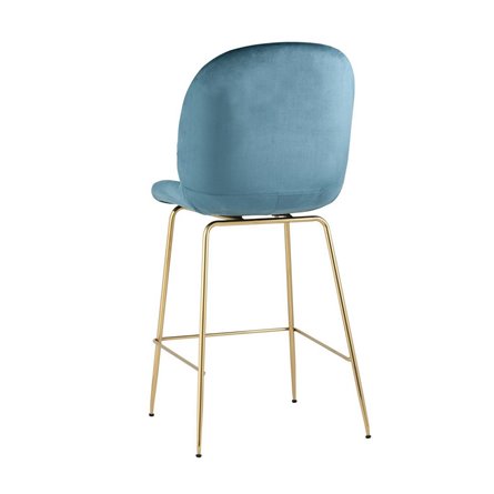 Beetle со спинкой маренго золотые ножки обивка велюр металлический каркас