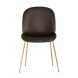 Beetle коричневый, металлический каркас, бархатная обивка, золотые ножки Beetle коричневый, металлический каркас, бархатная обивка, золотые ножки