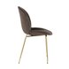 Beetle коричневый, металлический каркас, бархатная обивка, золотые ножки Beetle коричневый, металлический каркас, бархатная обивка, золотые ножки