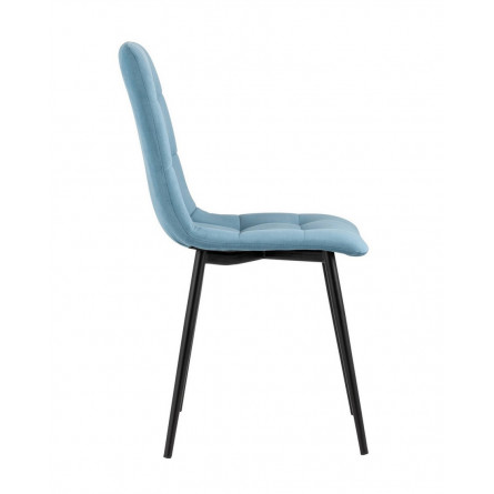 Oliver велюр пыльно-голубой ножки металл черные