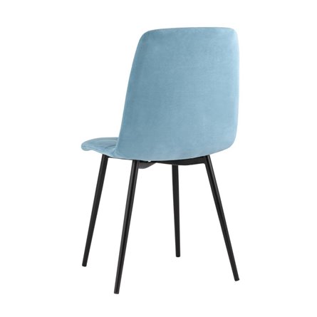 Oliver велюр пыльно-голубой ножки металл черные