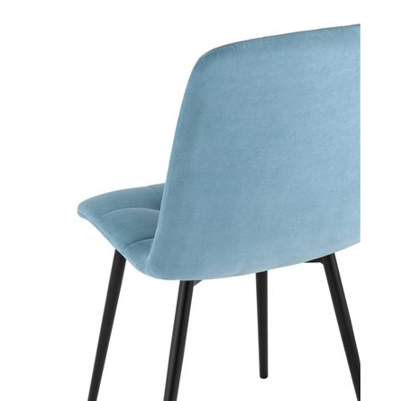 Oliver велюр пыльно-голубой ножки металл черные