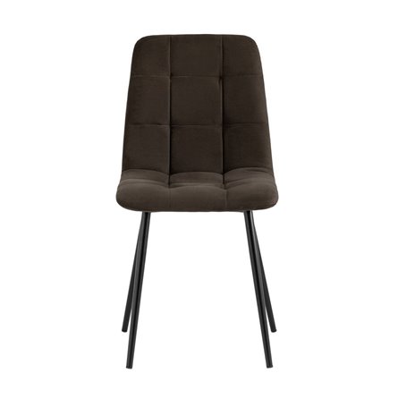 Oliver велюр тёмно-коричневый ножки металл черные