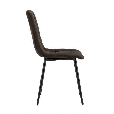 Oliver велюр тёмно-коричневый ножки металл черные