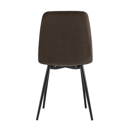 Oliver велюр тёмно-коричневый ножки металл черные