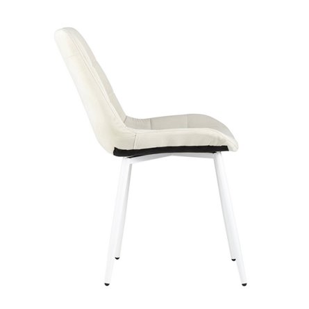 Флекс велюр светло-бежевый белые ножки