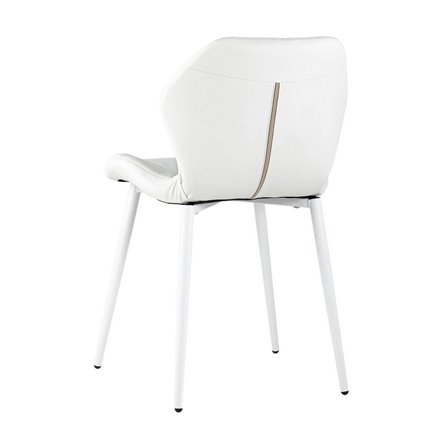 Эдвин обивка экокожа белый ножки металл белые