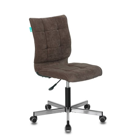 Бюрократ CH-330M/LT-10 без подлокотников темно-коричневый обивка велюр крестовина металл