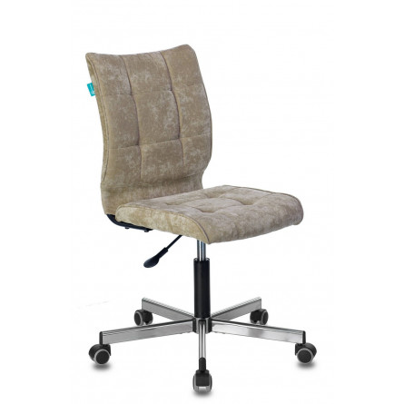 Бюрократ CH-330M/LT-21 без подлокотников песочный обивка велюр крестовина металл