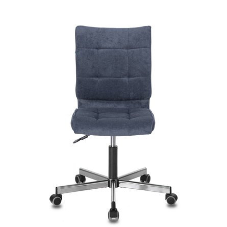 Бюрократ CH-330M/LT-27 без подлокотников темно-синий обивка велюр крестовина металл