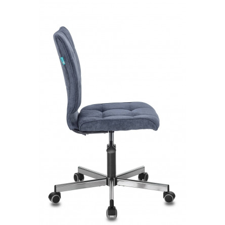 Бюрократ CH-330M/LT-27 без подлокотников темно-синий обивка велюр крестовина металл