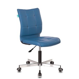 Бюрократ CH-330M/OR-03 без подлокотников синий обивка экокожа крестовина металл