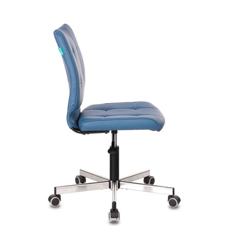 Бюрократ CH-330M/OR-03 без подлокотников синий обивка экокожа крестовина металл