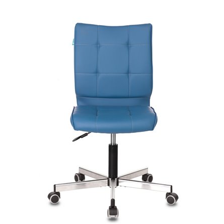 Бюрократ CH-330M/OR-03 без подлокотников синий обивка экокожа крестовина металл