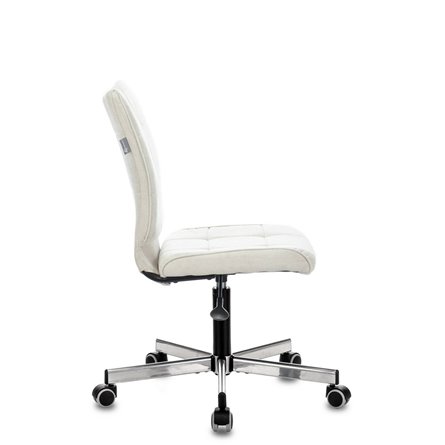 Бюрократ CH-330M/VELV20 без подлокотников молочный Velvet 20 крестовина металл