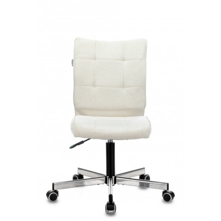 Бюрократ CH-330M/VELV20 без подлокотников молочный Velvet 20 крестовина металл