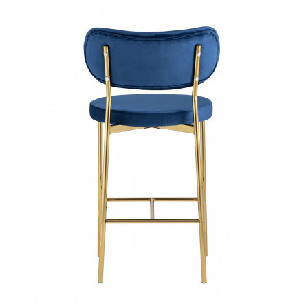 Барбара велюр синий ножки из металла золотые